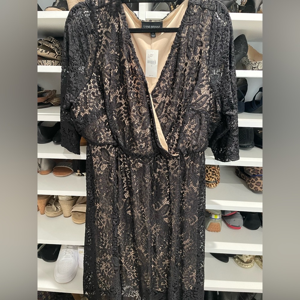 NWT Black Lace Dress size 16